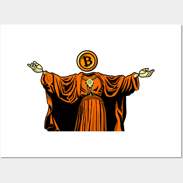 Bitcoin Messiah of the Social Solidarity Wall Art by Akman